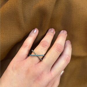 925 Sterling Silver Modern Turquoise Ring